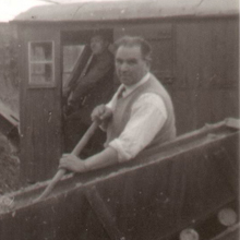 1958 - Newton-le-Willows Quarry, Chas. on the shovel, Alf Proctor on the Priestman Cub